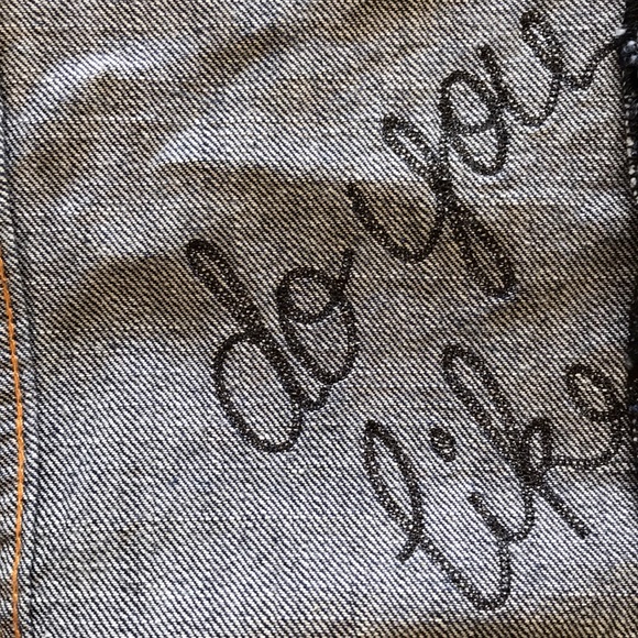 Zara TRF Embroidered Cigarette Jeans NWT - Picture 4 of 7